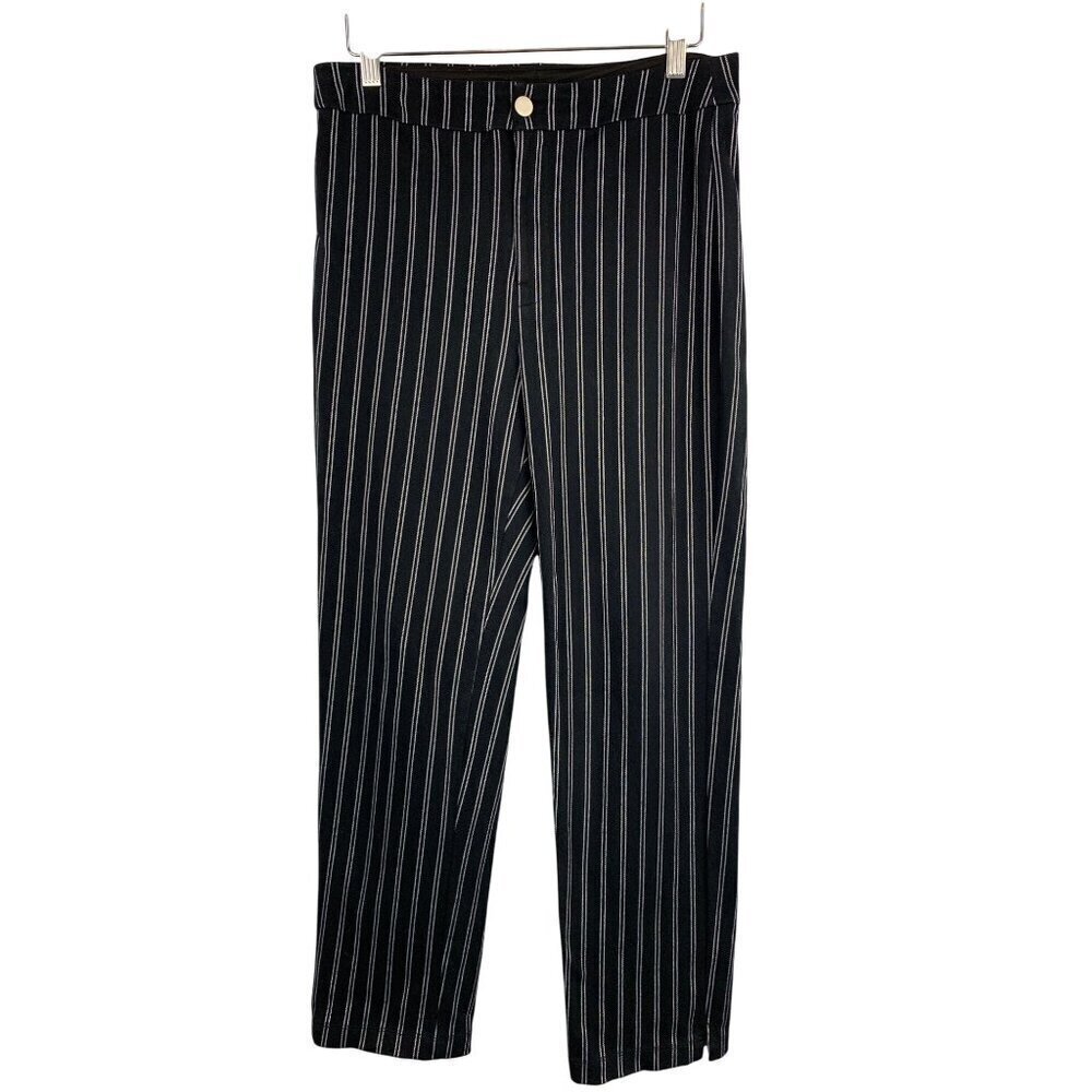 Lysse Womens Striped Black & White Cotton Blend Pants Size M